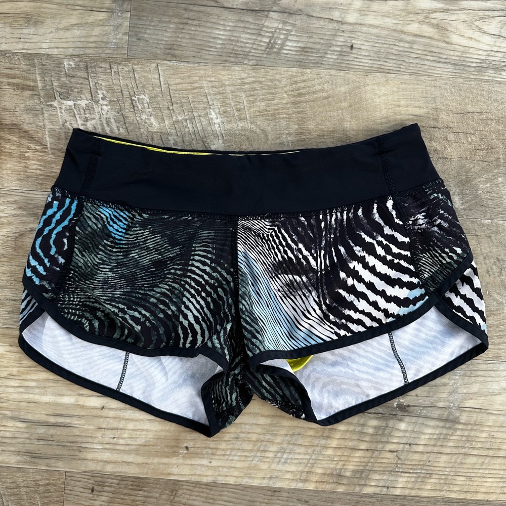 2016 Seawheeze Lululemon Speed Running Short- Secret Society Tofino Teal Size 6